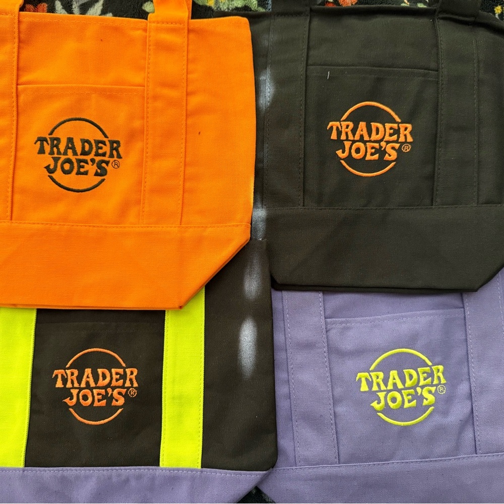 Trader Joe's Colorful Tote Bag Set
